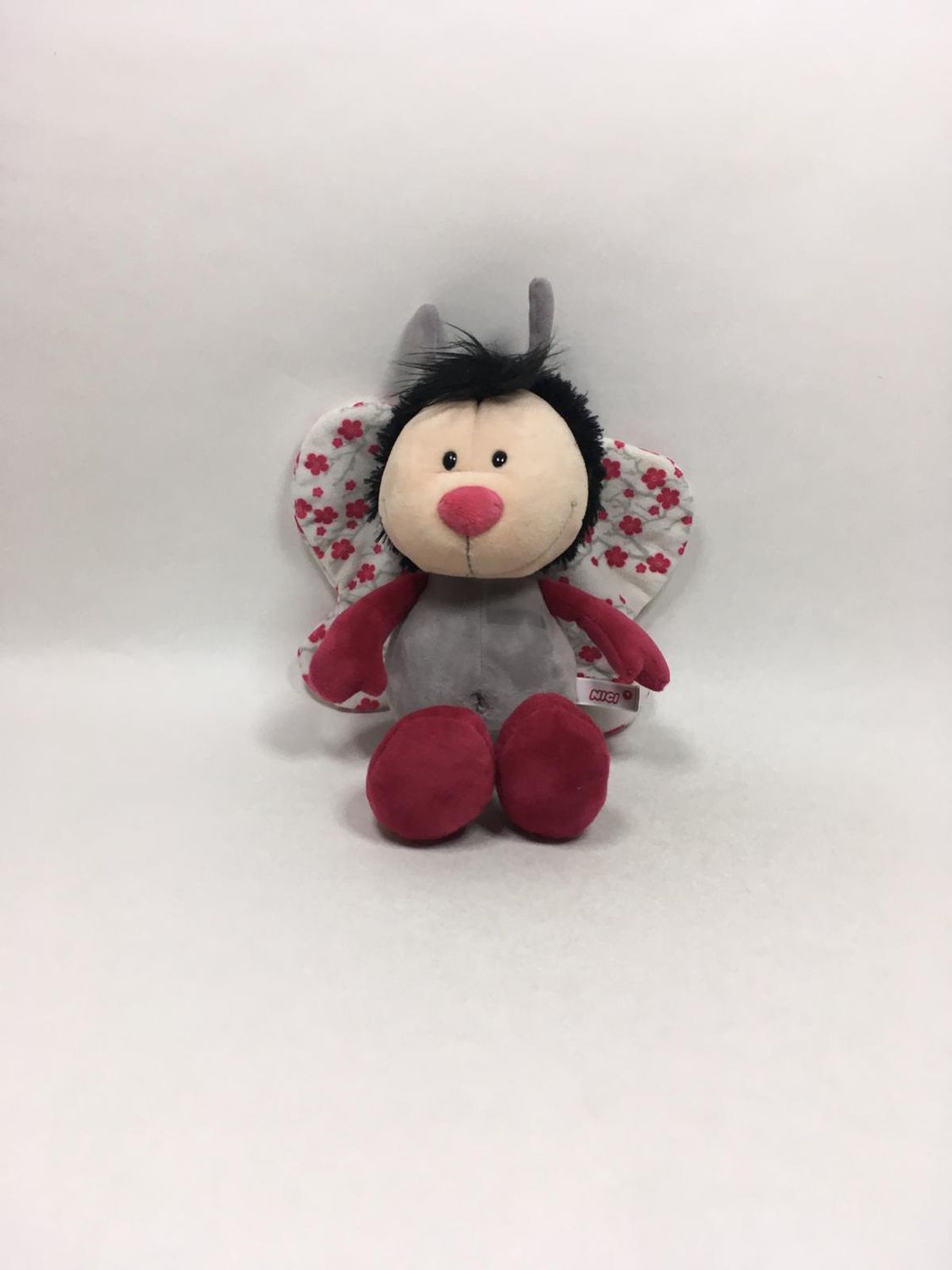 Nici Schmetterling Jolly Lynn rosa gemustert stehend 38 cm Sammlerstück