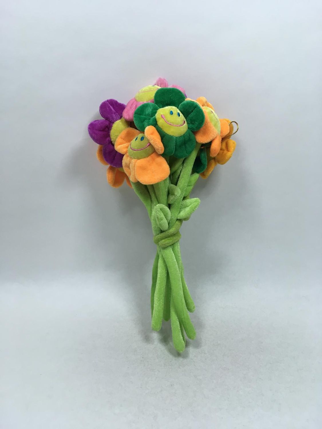 Puppe Blume Blumenstrauß Knuffel stehend 40 cm selten