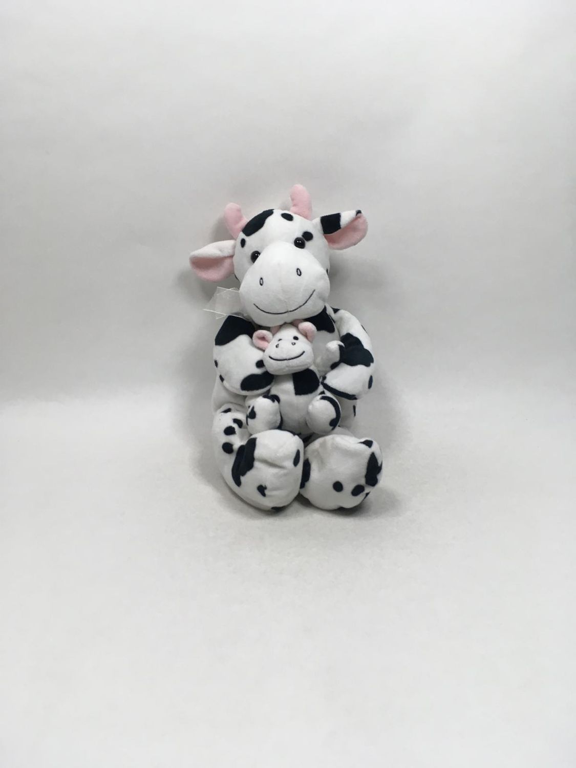 Kuh mit Baby Knuffel stehend 45 cm Mega selten