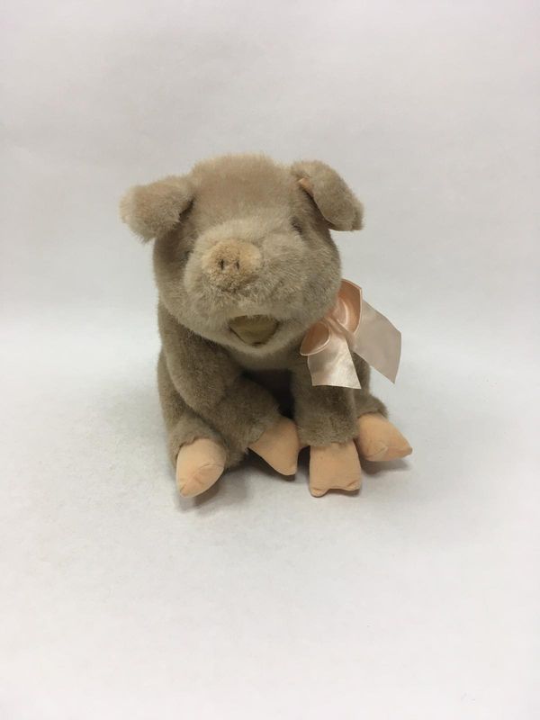 Schwein Teddy Hermann sitzend 30 cm selten