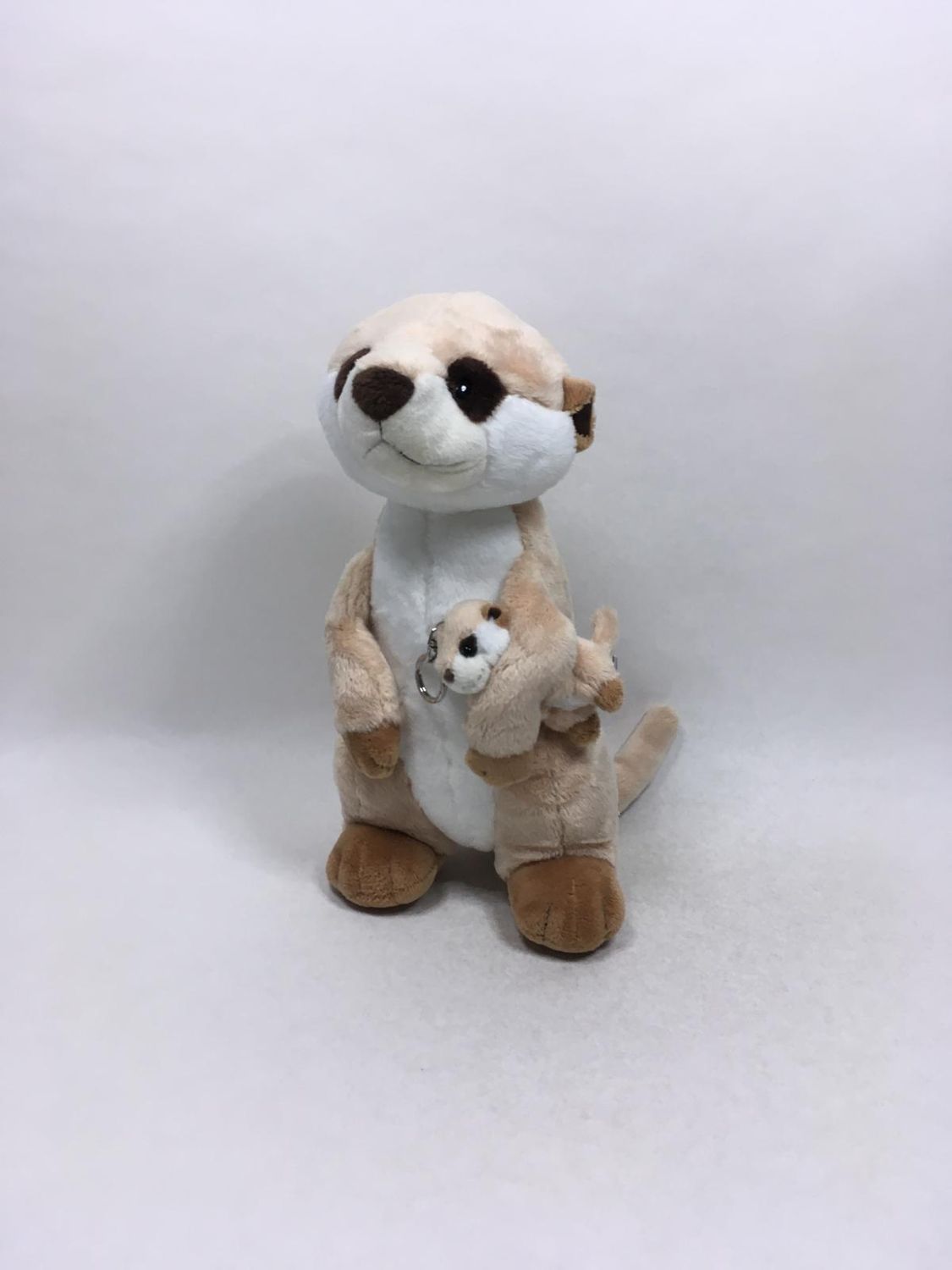 Nici Erdmännchen mit Baby stehend 35 cm Sammlerstück