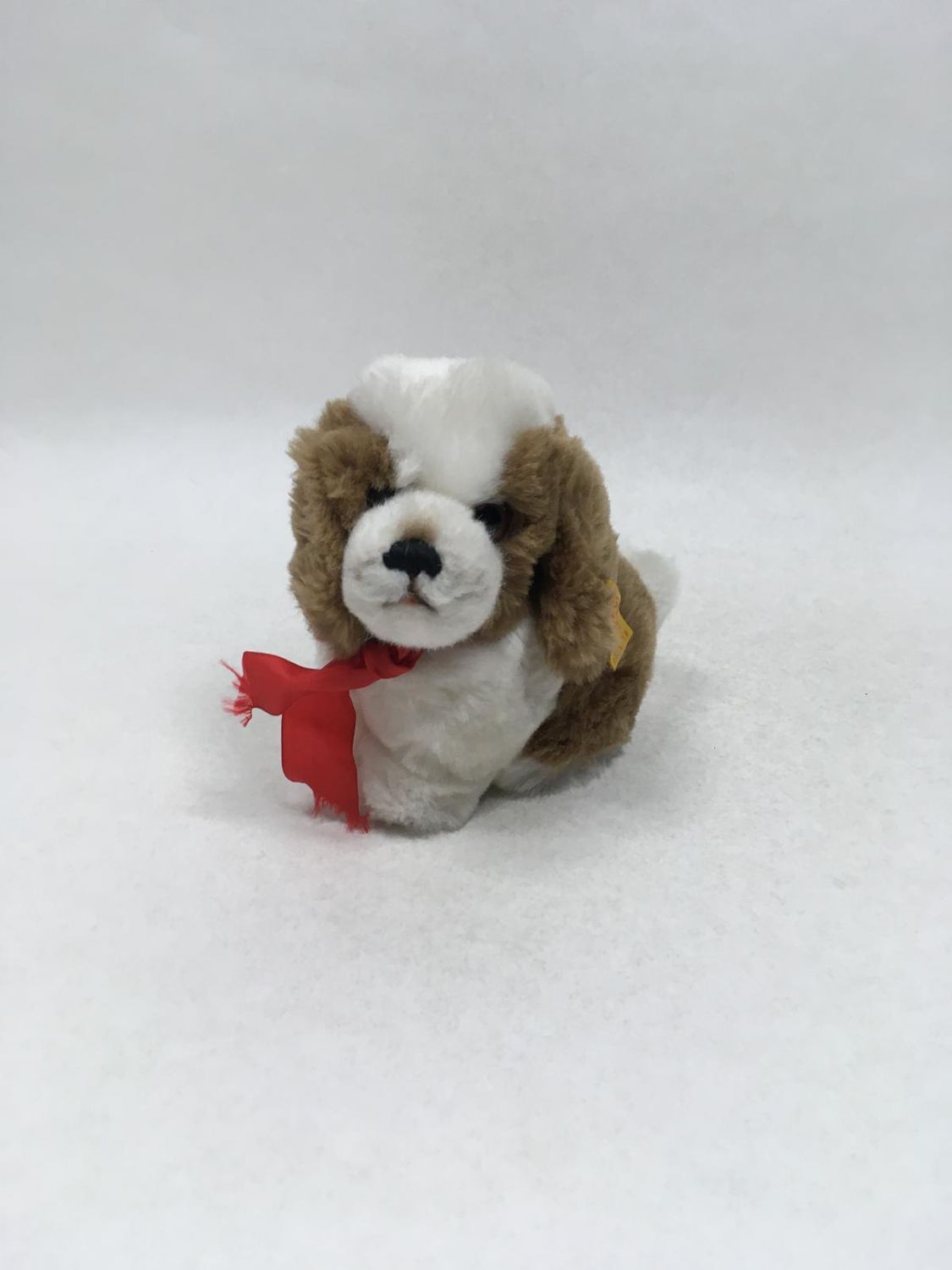 Steiff Hund Bernhardiner Snuffy 2923/16 mit Knopf und Fahne sitzend 15 cm Mega Sammlerstück