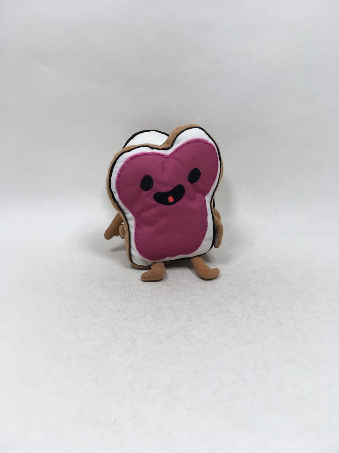 Puppe Toast Paar Erdnussbutter und Marmelade Ikea ( Etikett fehlt ) stehend 18 cm Mega Sammlerstück