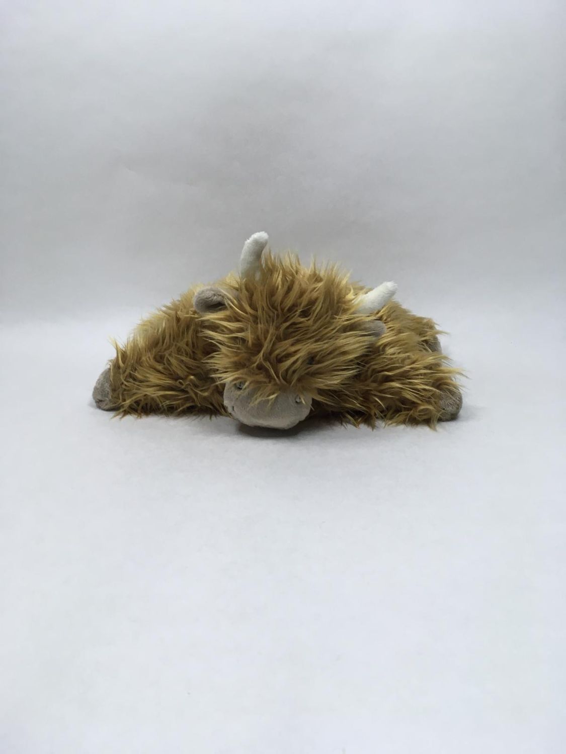 Schottisches Hochlandrind Büffel Kuh Stier Bison Kissen Jellycat liegend 23 cm Sammlerstück