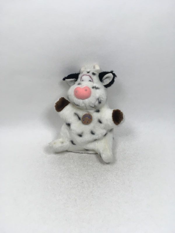 Kuh Handpuppe Bauer stehend 27 cm selten