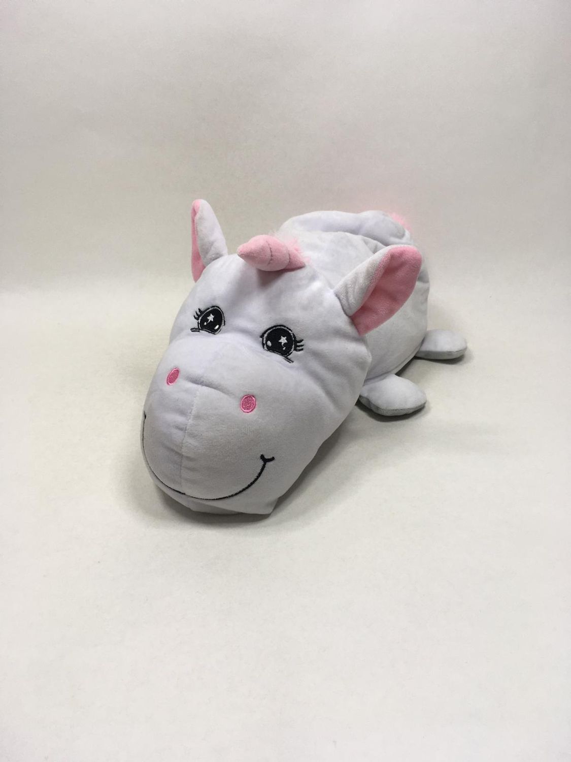 Nilpferd / Einhorn Fidibus wendbar liegend 50 cm selten