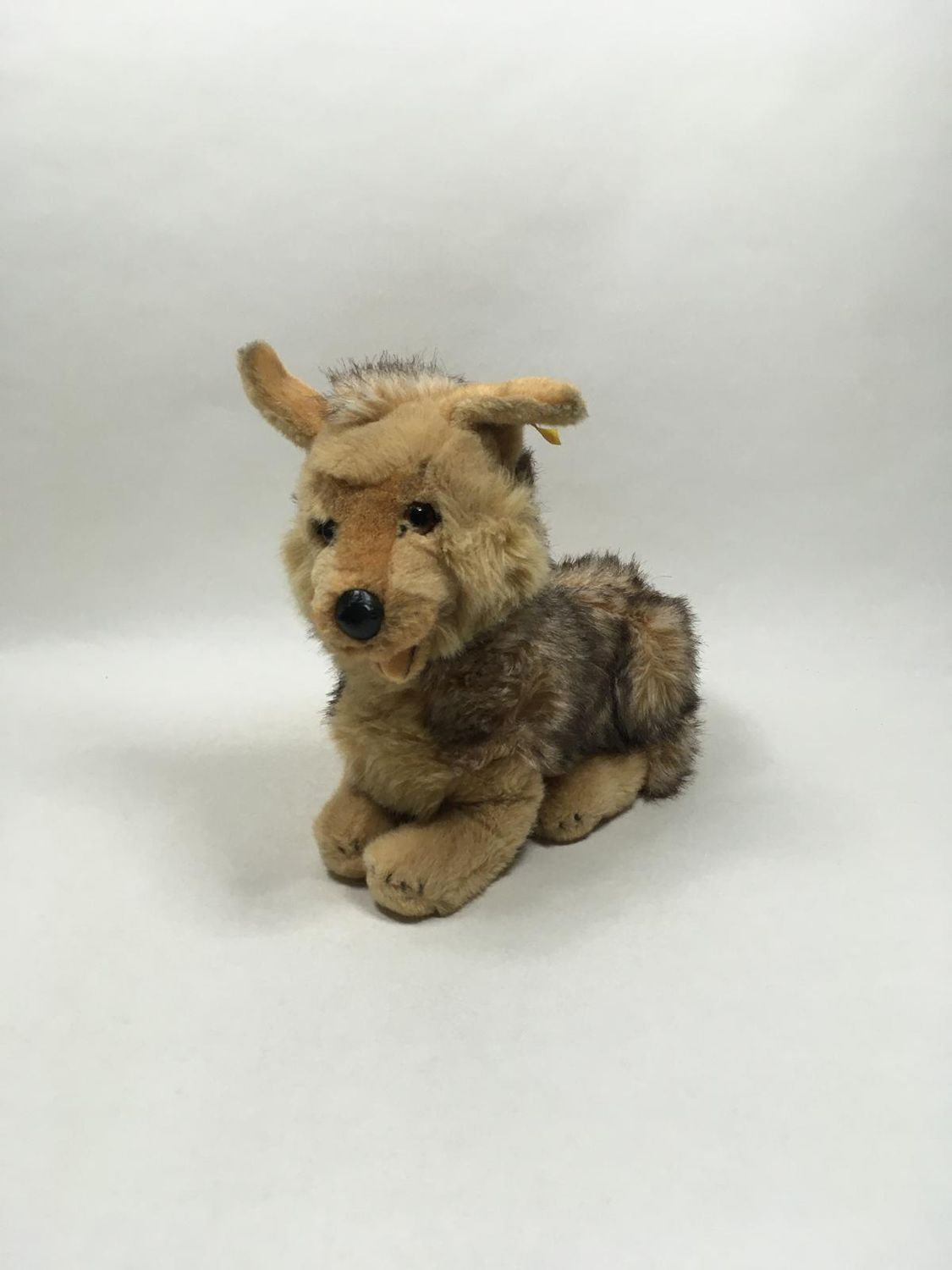 Steiff Schäferhund Arco 4167/40 mit Knopf und Fahne liegend 50 cm Mega Sammlerstück