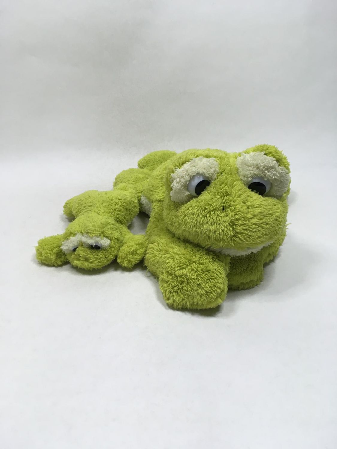 Frosch mit Baby Knuffel liegend 45 cm Rarität und Sammlerstück