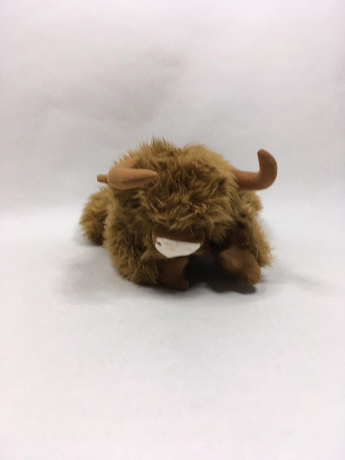 Schottisches Hochlandrind Büffel Kuh Stier Bison Handpuppe Macaroni liegend 40 cm Sammlerstück