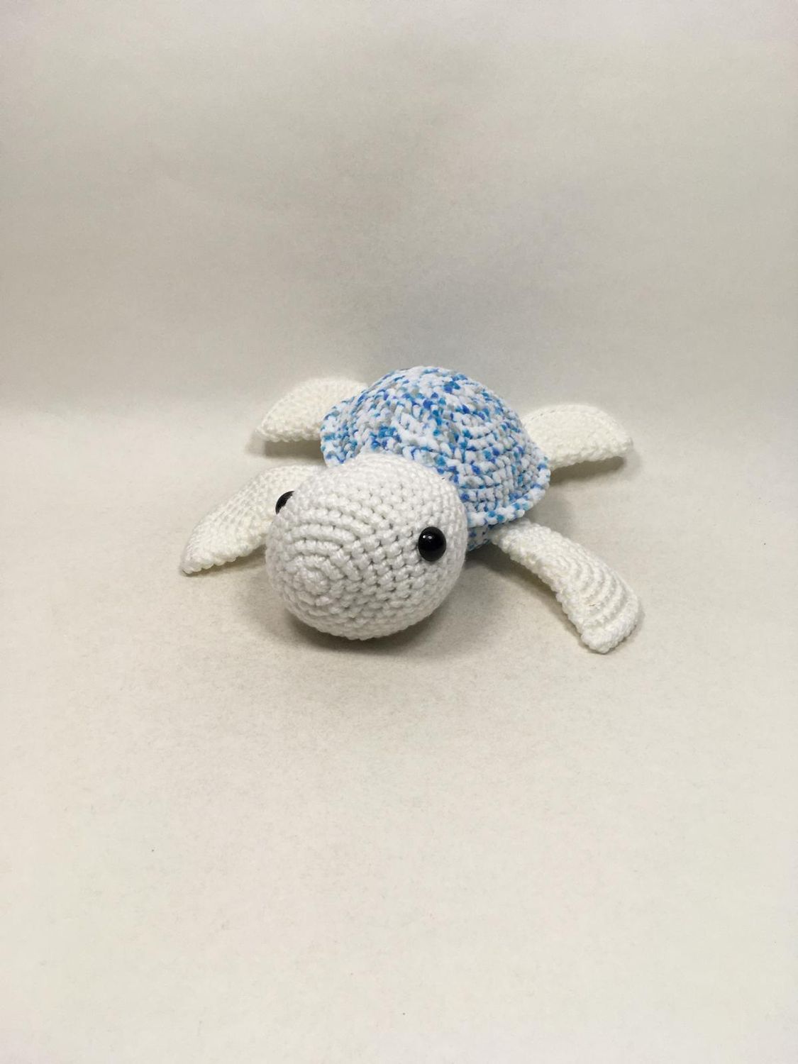 Schildkröte Handarbeit Knuffel liegend 33 cm Unikat