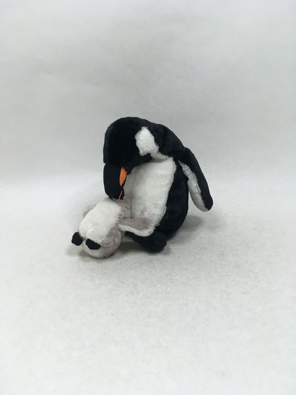 Pinguin mit Baby Bob der Bär stehend 20 cm selten