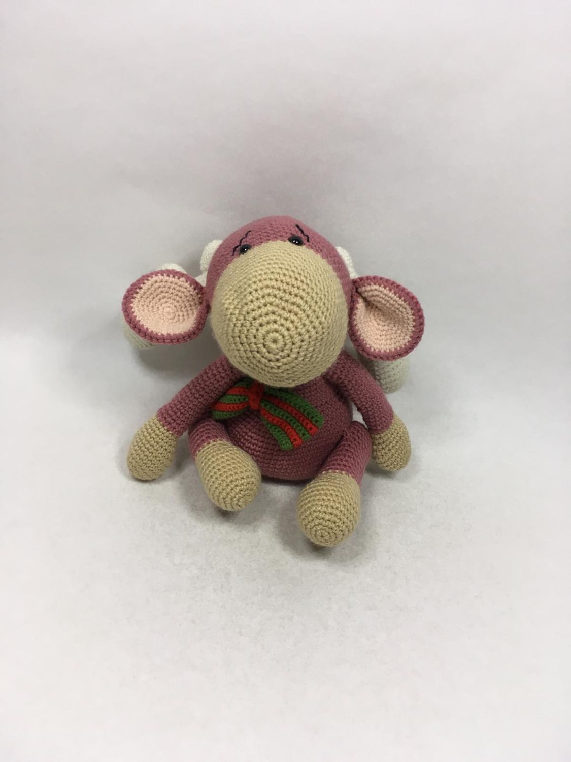 Elch Handarbeit Knuffel sitzend 30 cm Unikat