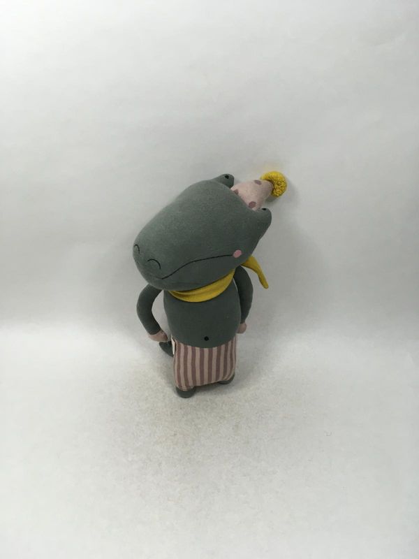 Krokodil Ava&amp;Yves stehend 38 cm selten