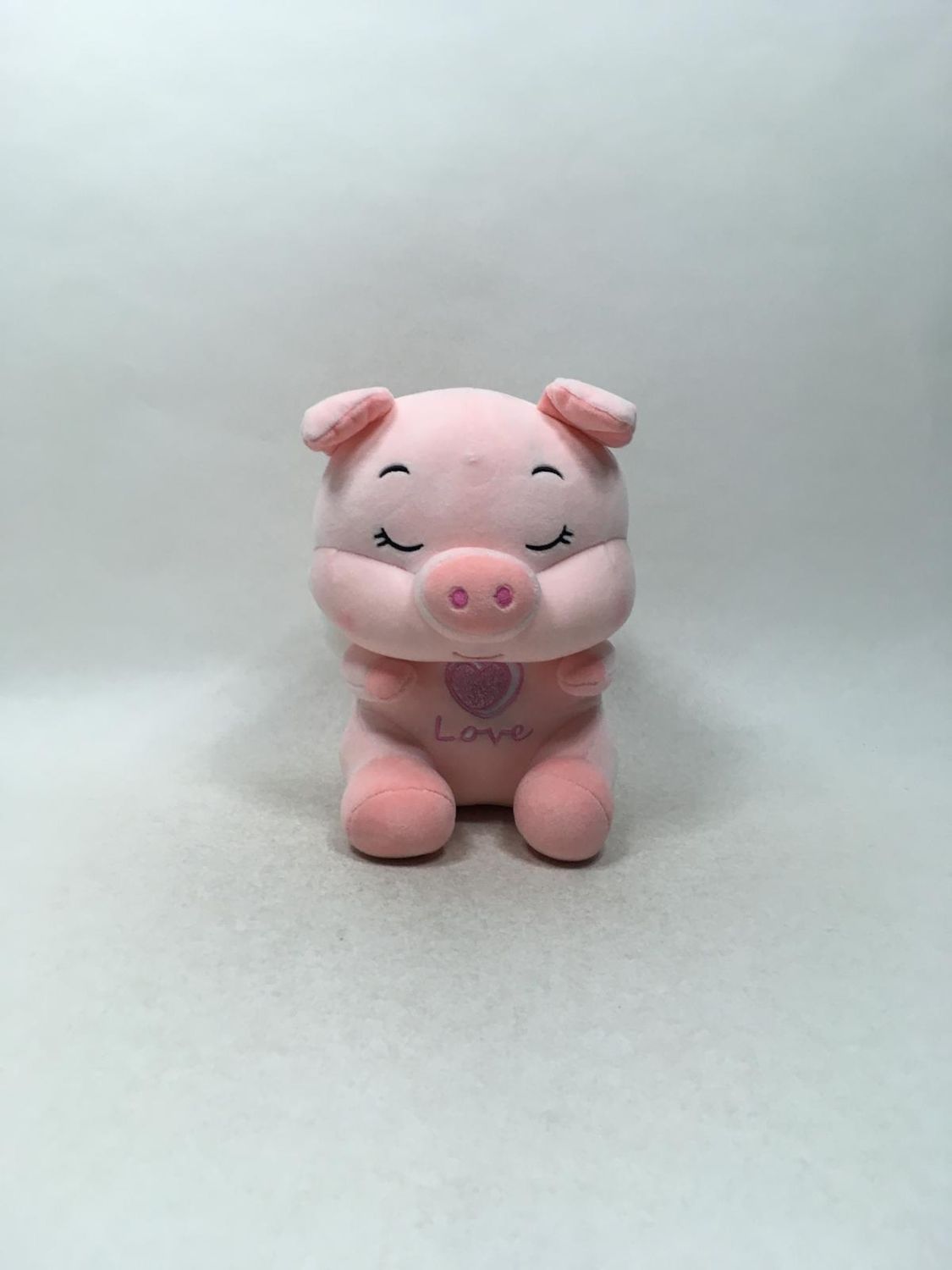 Schwein Knuffel sitzend 25 cm selten