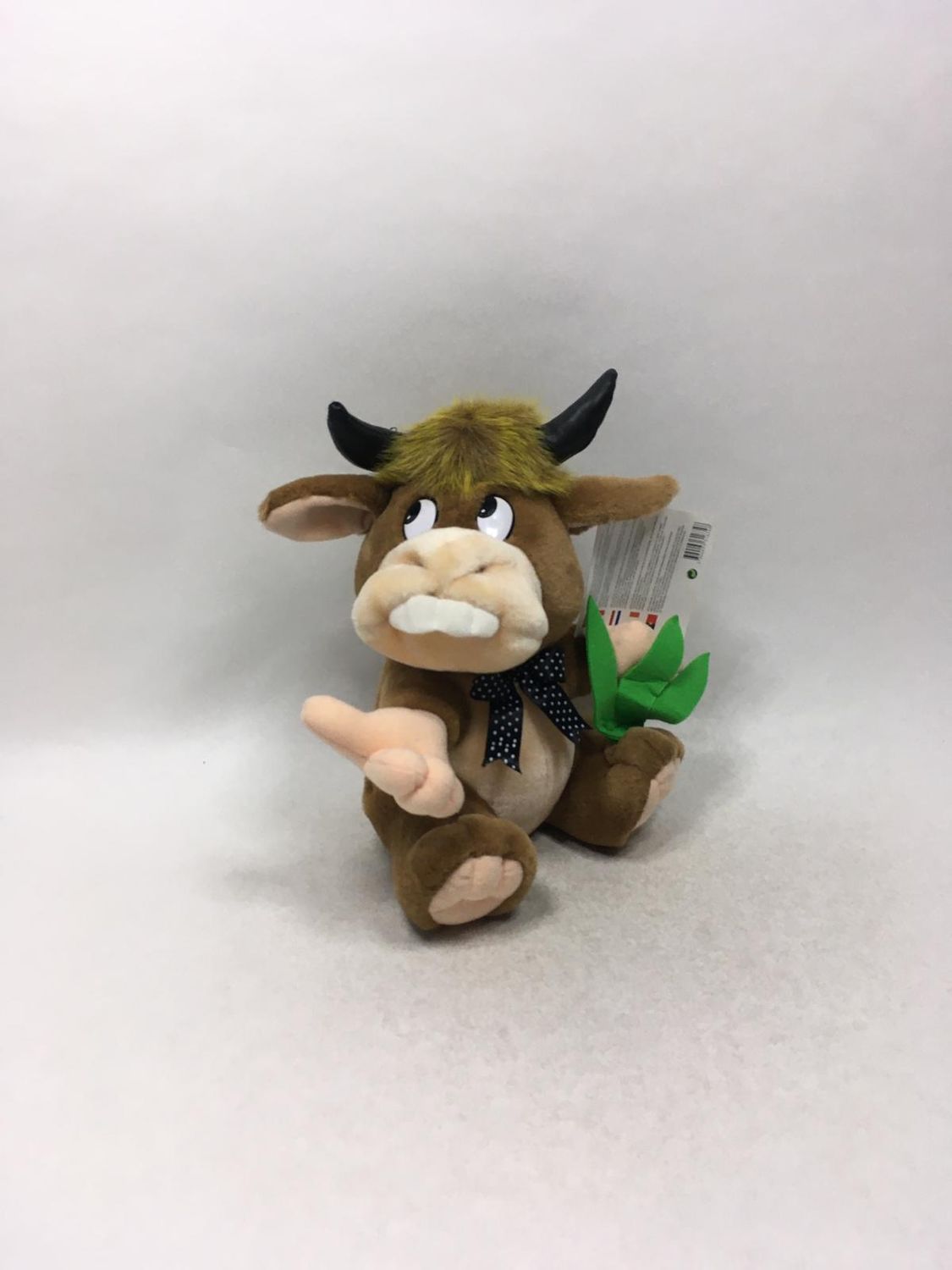 Kuh Stier Büffel Belmonte sitzend 25 cm Neuwertig mit Etikett