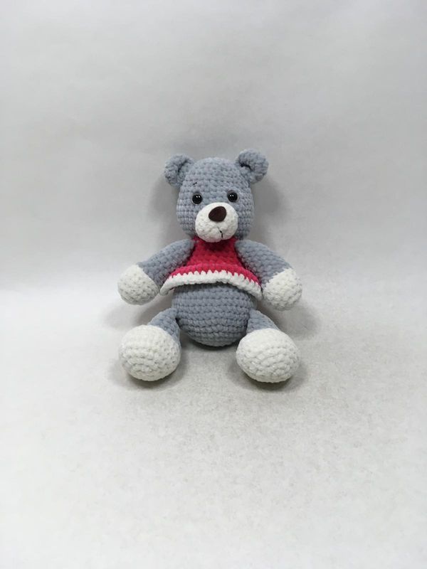 Teddy Handarbeit Knuffel stehend 30 cm Unikat