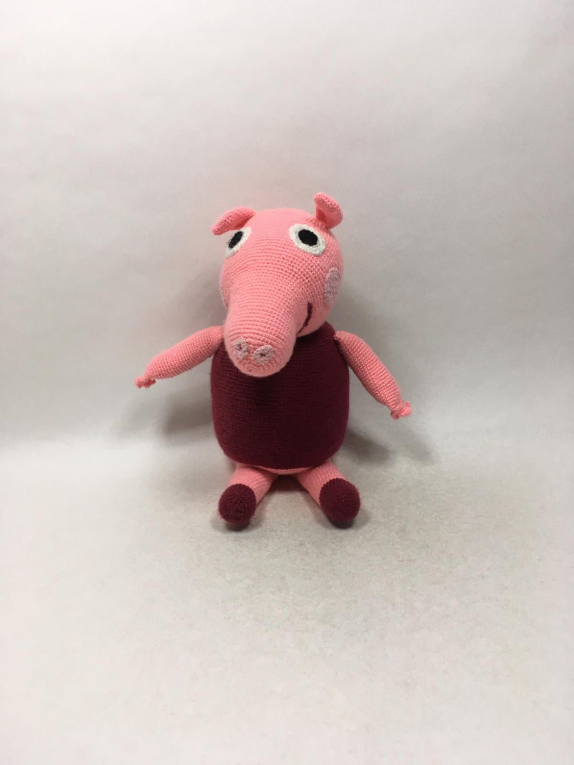 Peppa Wutz Handarbeit XL Knuffel stehend 45 cm Unikat