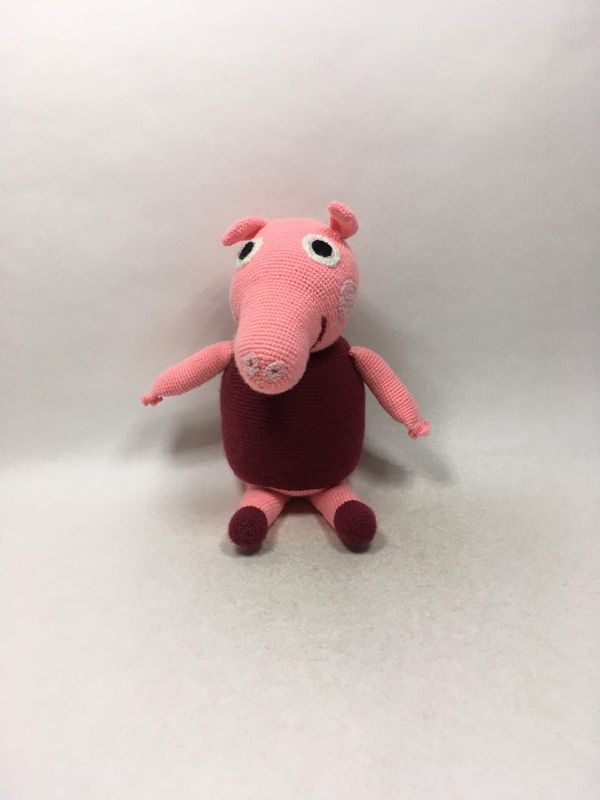 Peppa Wutz Handarbeit XL Knuffel stehend 45 cm Unikat