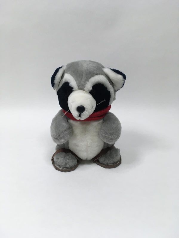 Waschbär Rocky Dakin "Der Apfelkuchendieb" stehend 23 cm Mega Sammlerstück Vintage