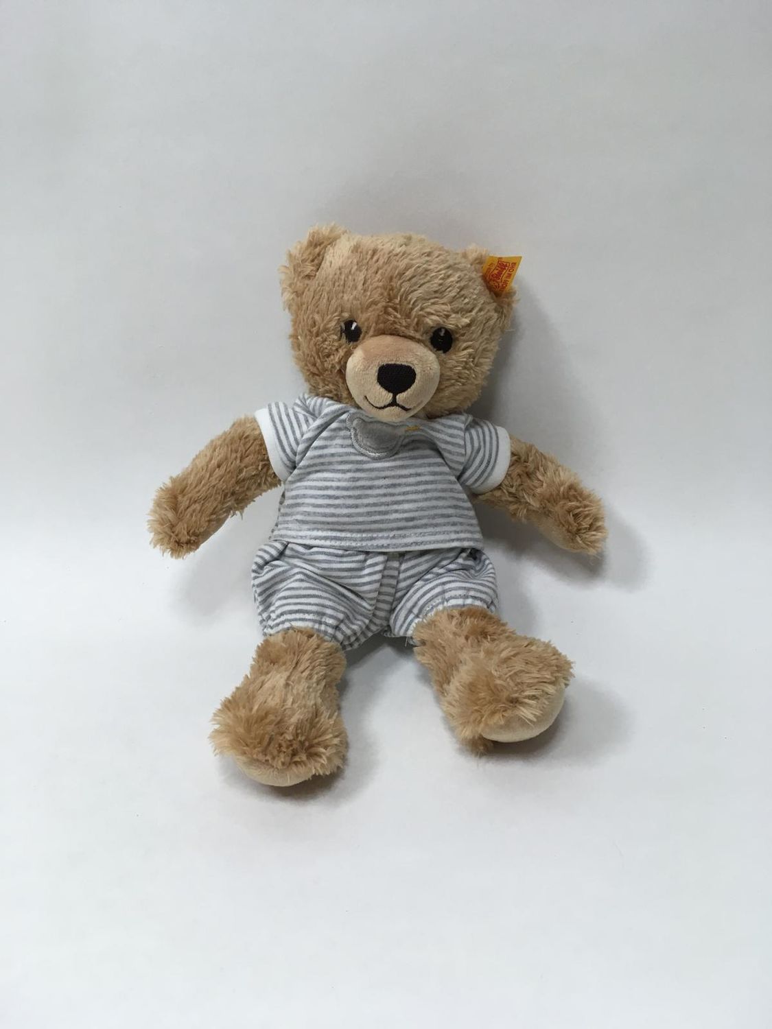 Steiff Teddy Schlaf gut Bär 239908 mit Knopf und Fahne stehend 25 cm selten