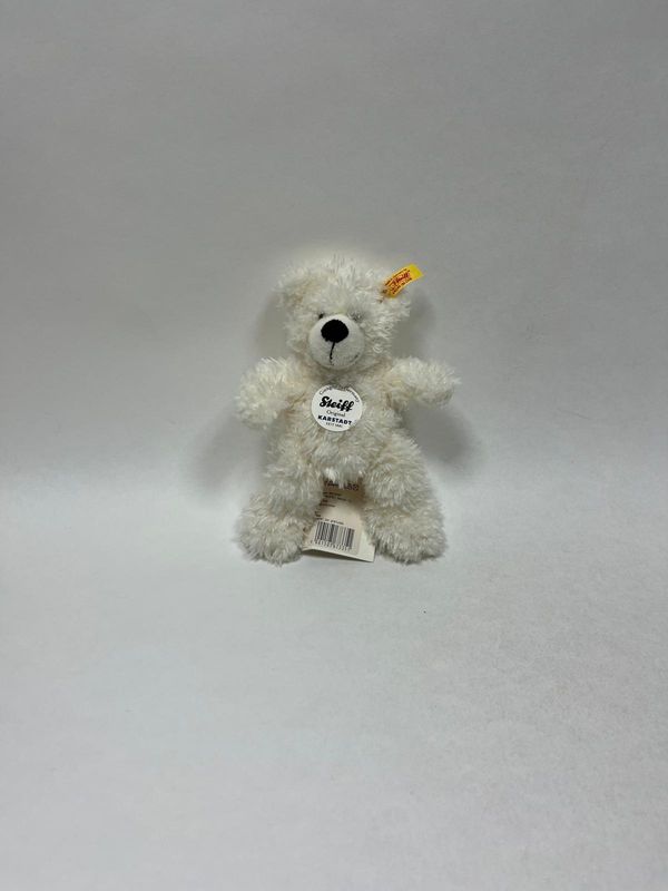 Steiff Teddy Lotte 673351 mit Knopf, Fahne und Brustschild - Edition Karstadt - stehend 18 cm Sammlerstück Neuwertig mit Etikett