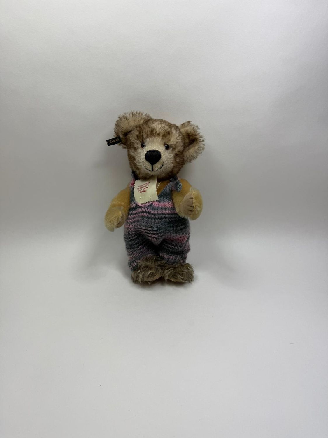 Teddy Handarbeit Ellen Meyer stehend 32 cm Sammlerstück Unikat