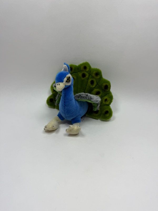 Blauer Pfau Nature Planet sitzend 22 cm Mega selten