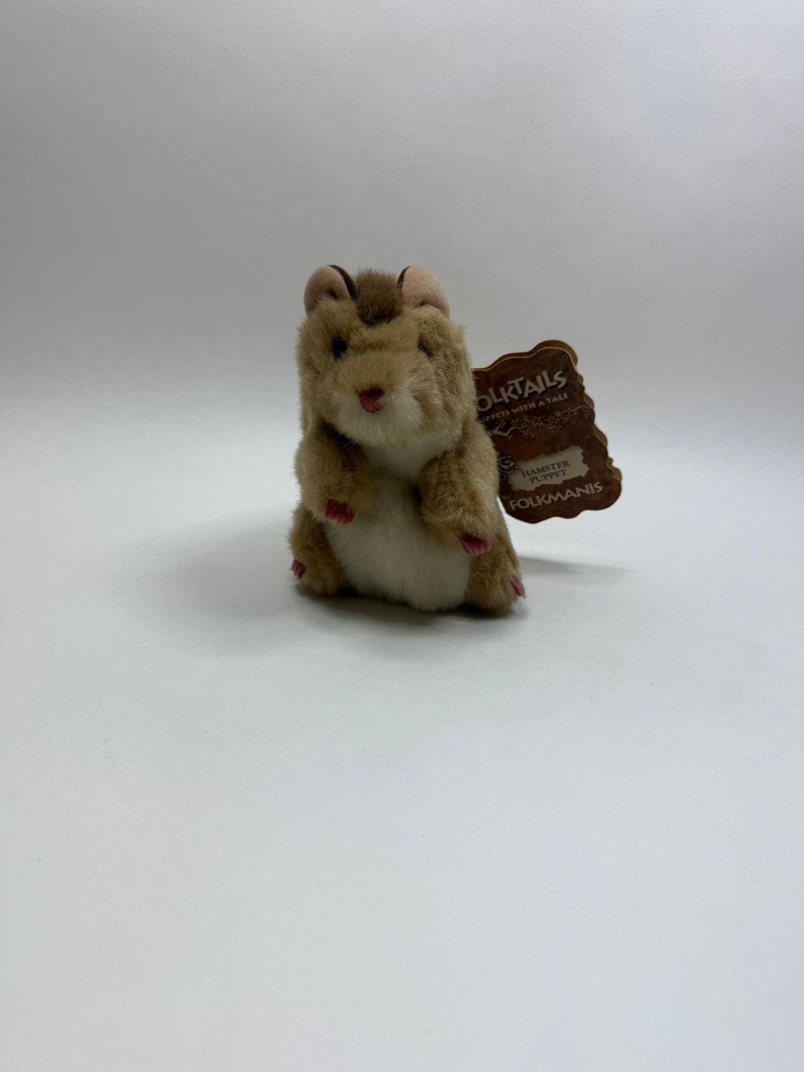 Hamster Handpuppe Folkmanis sitzend 18 cm Neuwertig mit Etikett