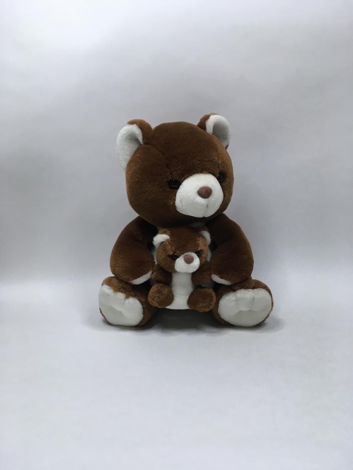Teddy mit Baby Happy People sitzend 33 cm selten