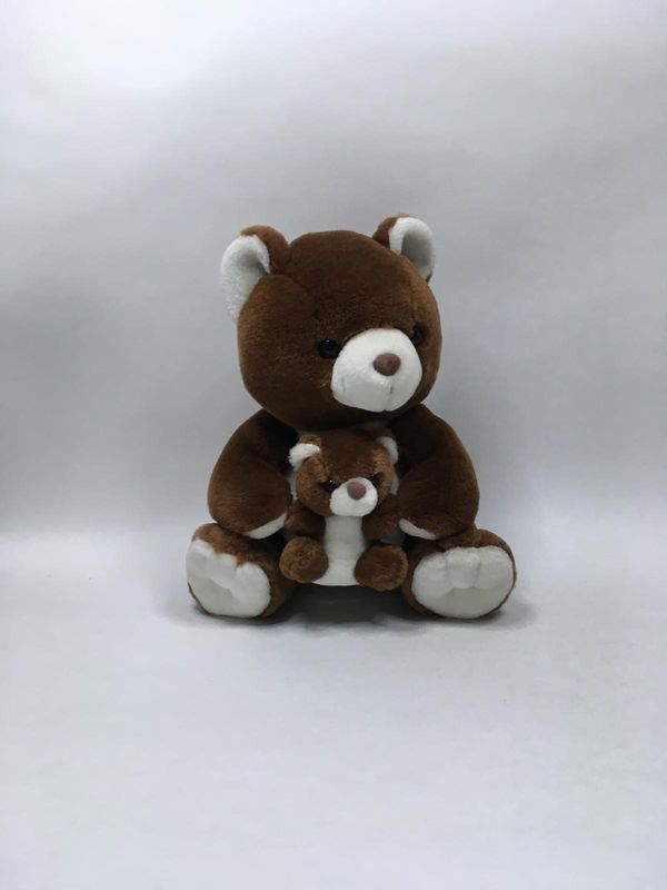 Teddy mit Baby Happy People sitzend 33 cm selten