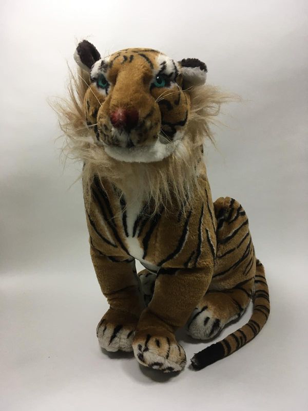 XXL Tiger Aliki sitzend 55 cm 1,115 kg Mega selten