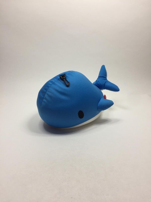 Deko Kissen Wal Nackenkissen Wendekissen Kikkerland liegend 23*43 cm selten