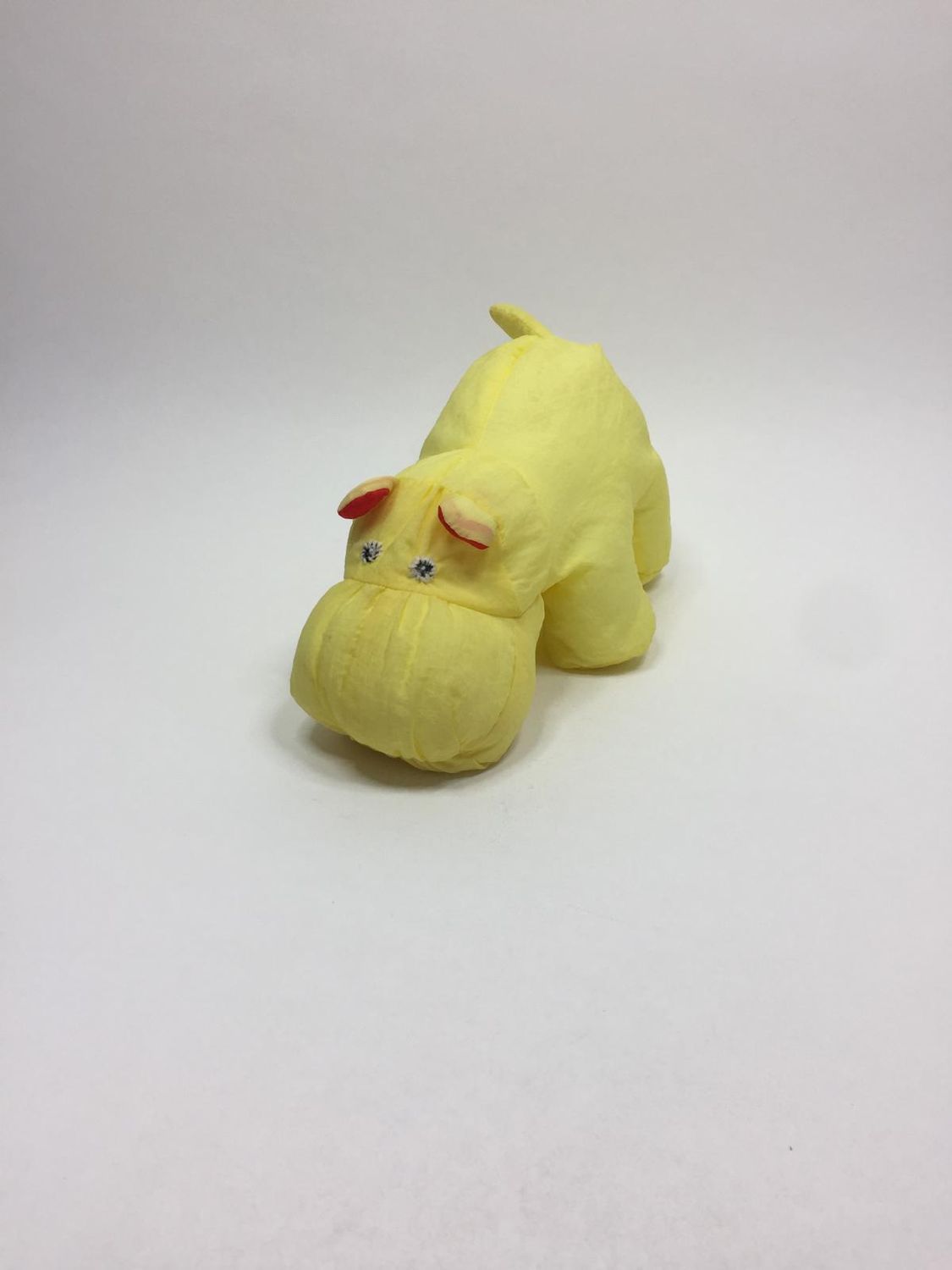 Nilpferd Knuffel stehend 30 cm Vintage Rarität