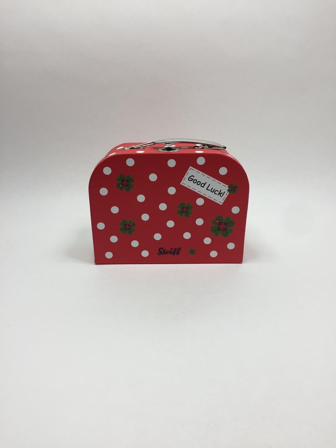 Steiff Teddybär Fynn 114007 mit Knopf und Fahne stehend 25 cm Neuwertig Rarität mit Koffer