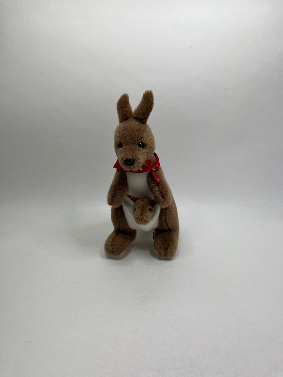 Känguru mit Baby Toy Hut stehend 32 cm sehr selten