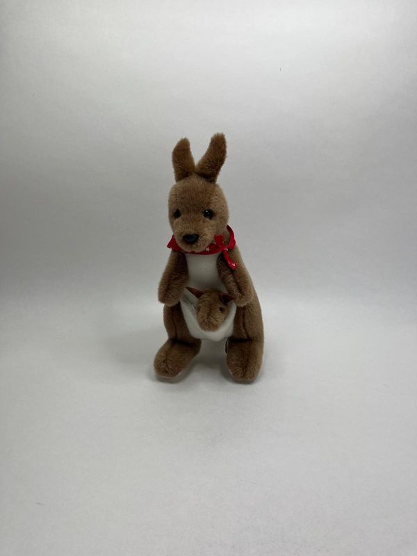 Känguru mit Baby Toy Hut stehend 32 cm sehr selten