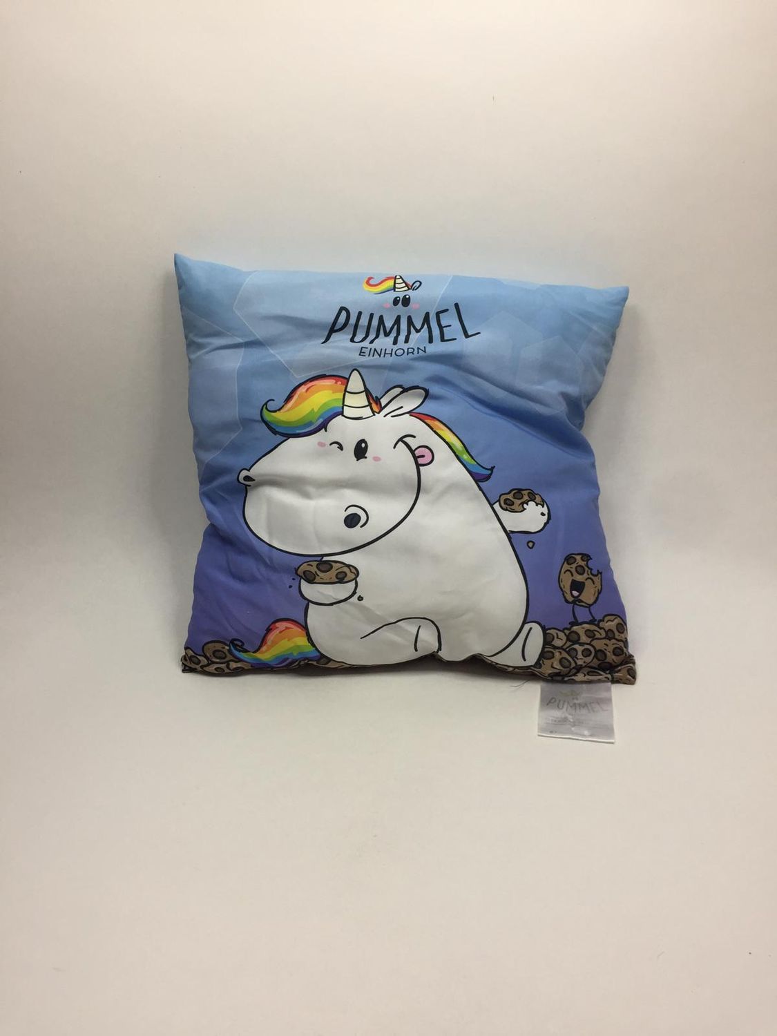 Deko Kissen Pummeleinhorn stehend 38*38 cm selten