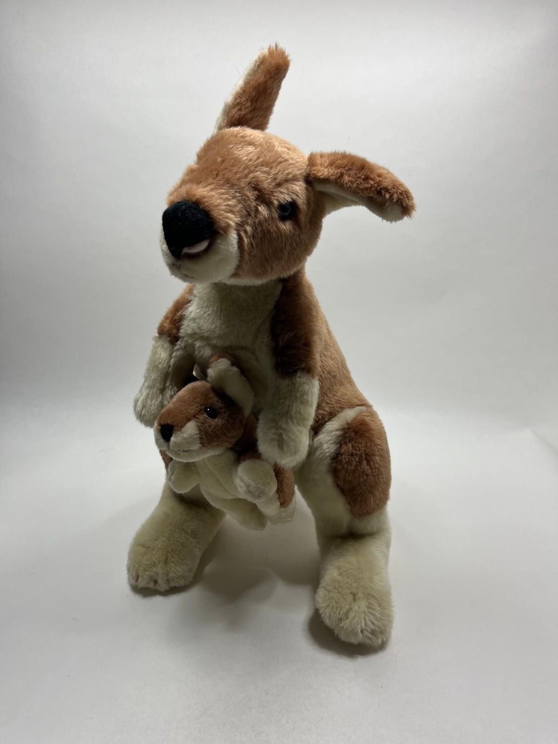 Känguru mit Baby XL Knuffel stehend 50 cm Rarität