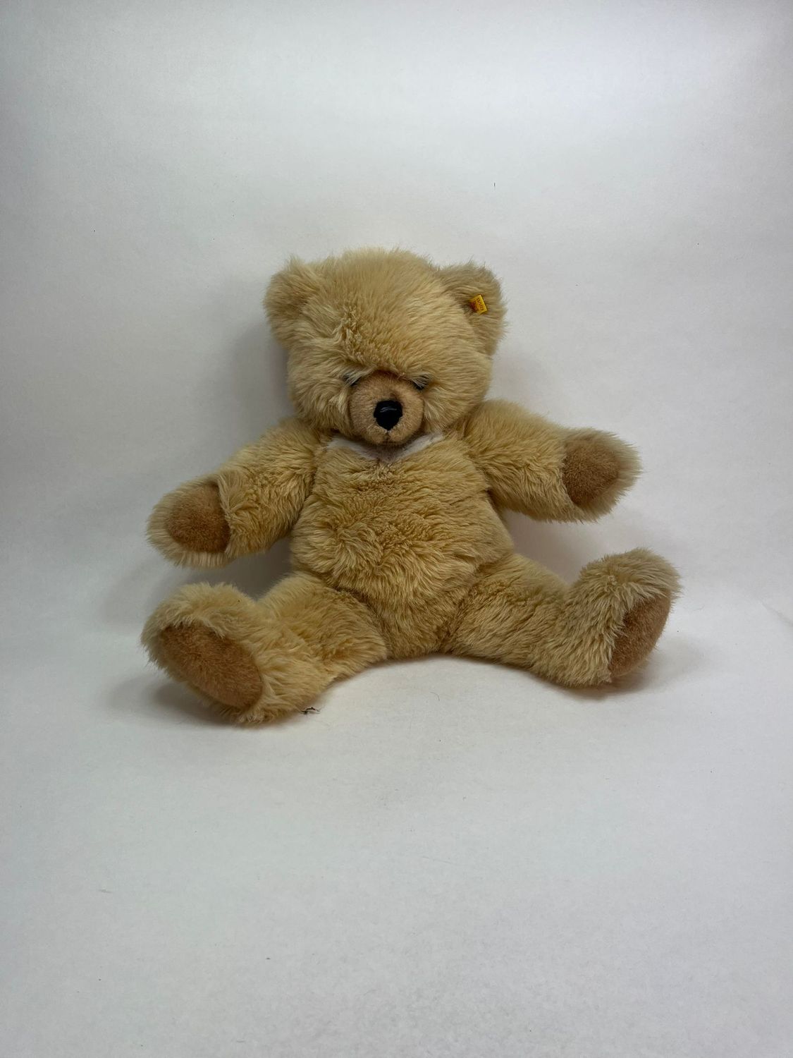 Steiff Teddy Molly 032155 mit Knopf und Fahne stehend 55 cm Sammlerstück