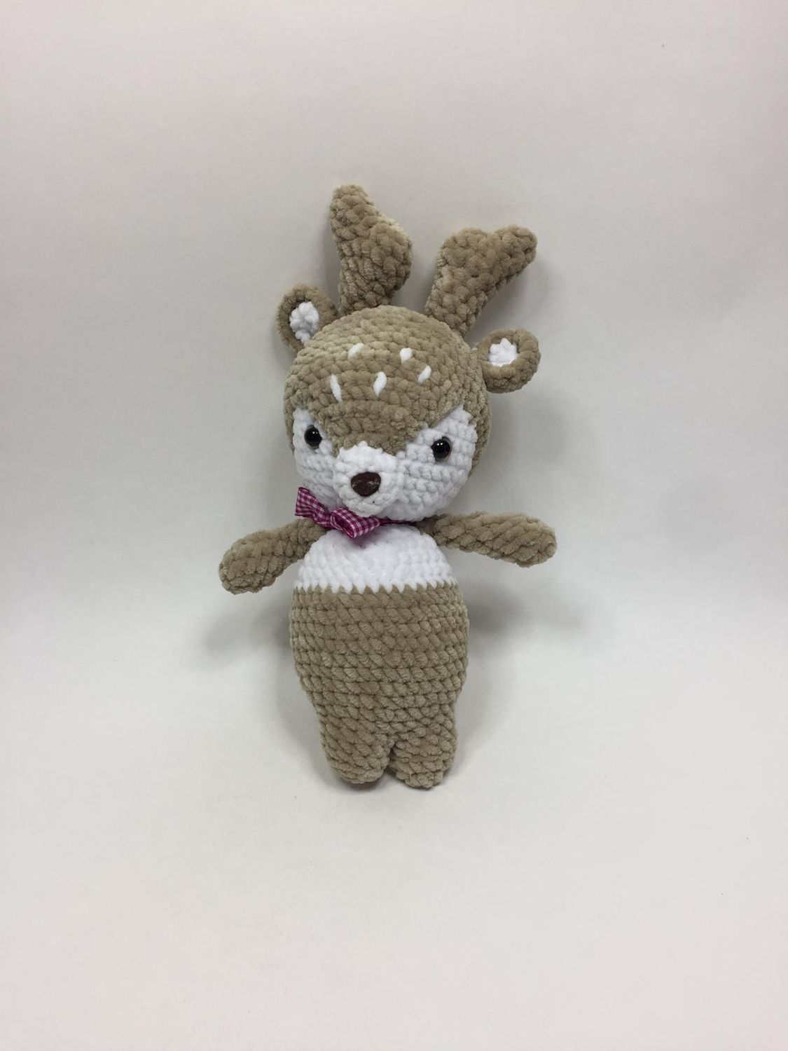 Reh Handarbeit Knuffel stehend 30 cm Unikat