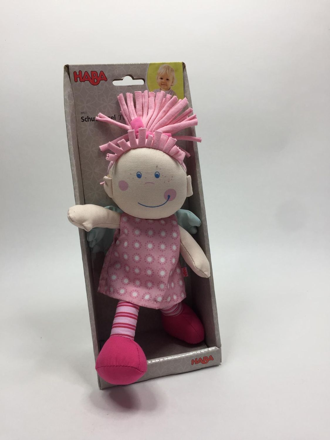 Puppe Schutzengel Haba "Tine" stehend 25 cm Sammlerstück Neuwertig im Karton