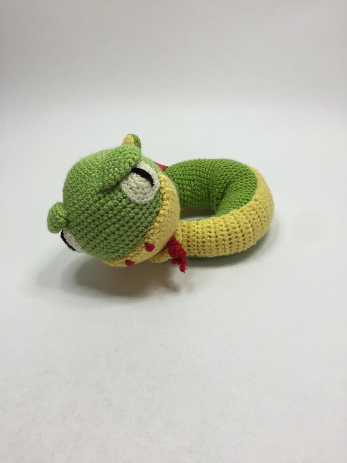 Schlange Handarbeit Knuffel liegend 40 cm Unikat