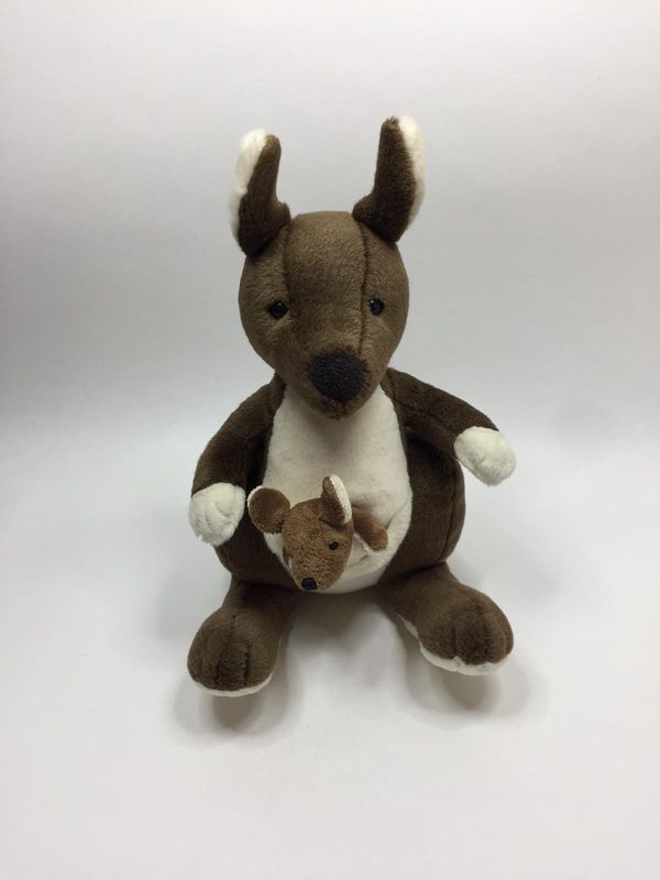 Känguru mit Baby Förster Stofftiere stehend 38 cm Sammlerstück