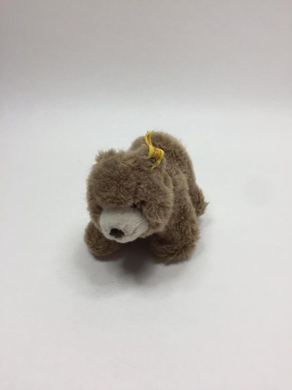 Steiff Teddy 1445/12 mit Knopf und Fahne stehend 15 cm Sammlerstück