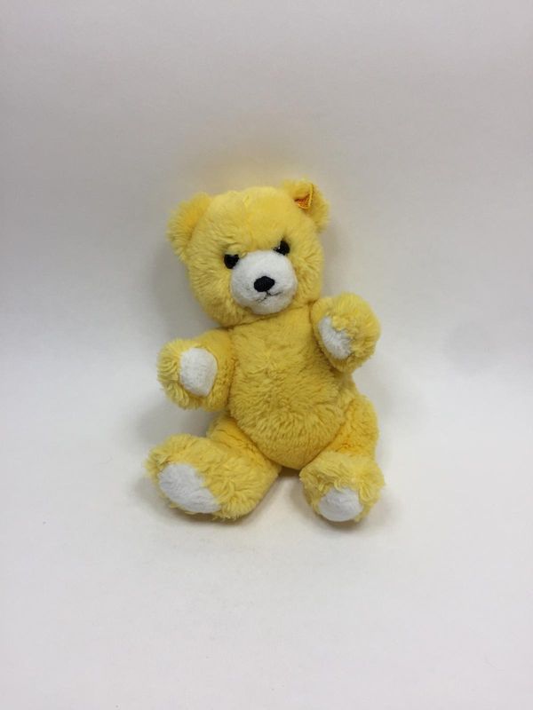 Steiff Teddy Happy Petsy 5745/28 mit Knopf und Fahne stehend 25 cm Mega Sammlerstück