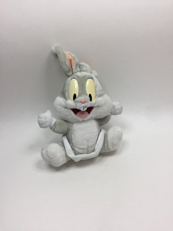 Bugs Bunny Hase Baby in Windeln Looney Tunes Knuffel sitzend 28 cm Vintage Rarität
