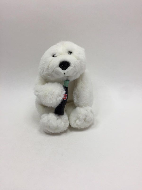 Eisbär Handpuppe Coca-Cola stehend 27 cm sehr selten