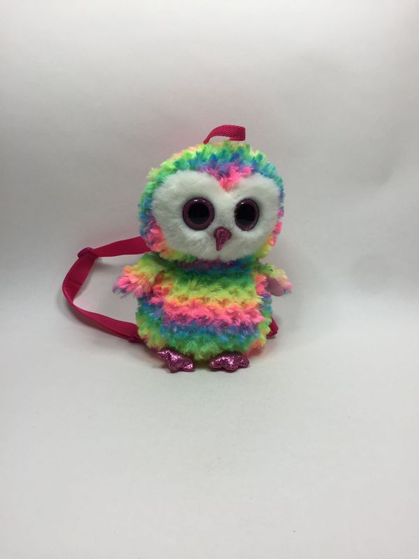 TY Eule Owen Rucksack stehend 30 cm selten