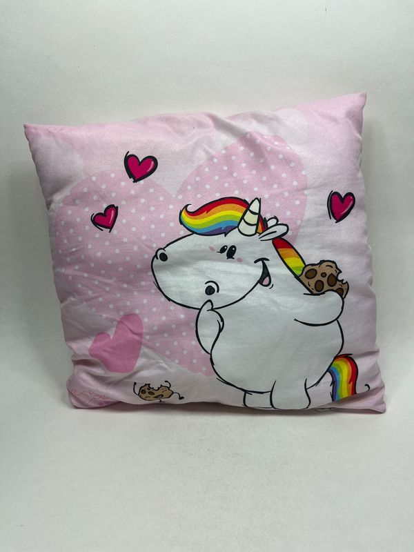 Deko Kissen Pummeleinhorn stehend 35*35 cm selten