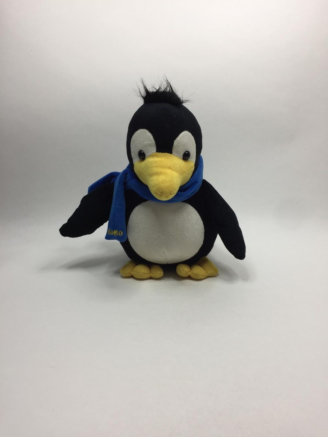 Pinguin Bobo Maskottchen Kinderclub Kinderskischule stehend 33 cm selten